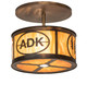 Meyda Tiffany - 248316 - LED Semi-Flushmount - Personalized - Light Burnished Antique Copper