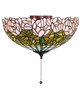 Tiffany Cabbage Rose Three Light Fan Light Fixture