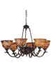 Meyda Tiffany - 74043 - Six Light Chandelier - FISHSCALE - Antique