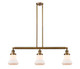 Innovations - 213-BB-G191 - Three Light Island Pendant - Franklin Restoration - Brushed Brass
