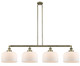 Innovations - 214-AB-G71-L - Four Light Island Pendant - Franklin Restoration - Antique Brass