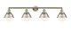 Innovations - 215-SN-HFS-61-SN - Four Light Bath Vanity - Franklin Restoration - Brushed Satin Nickel