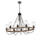 Innovations - 442-8CR-BK-G4422 - Eight Light Chandelier - Paladin - Matte Black