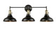 Innovations - 443SW-3W-BAB-M15BK - Three Light Bath Vanity - Metro - Black Antique Brass