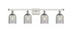 Innovations - 516-4W-WPC-G257 - Four Light Bath Vanity - Ballston - White Polished Chrome