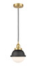 Innovations - 616-1PH-SG-HFS-61-BK - One Light Pendant - Downtown Urban - Satin Gold