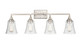 Caily Four Light Vanity (2104-BN)