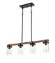 Taos Four Light Island Pendant (3824-MB/WG)