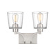 Millennium - 496002-BN - Two Light Vanity - Evalon - Brushed Nickel