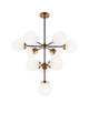 Matteo Lighting - C72310AGOP - Ten Light Chandelier - Maru - Aged Gold Brass