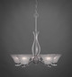 Toltec Lighting - 245-AS-751 - Five Light Chandelier - Revo - Aged Silver