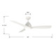 Kylpin 52" Ceiling Fan (1101LED-MWW-MWW)