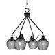 Toltec Lighting - 2604-MB-4602 - Four Light Chandelier - Odyssey - Matte Black