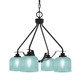 Toltec Lighting - 2604-MB-4615 - Four Light Chandelier - Odyssey - Matte Black