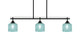 Toltec Lighting - 2636-MB-4615 - Three Light Island Pendant - Odyssey - Matte Black
