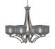 Toltec Lighting - 566-GP-4612 - Six Light Chandelier - Zilo - Graphite
