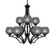 Toltec Lighting - 569-MB-4622 - Nine Light Chandelier - Zilo - Matte Black