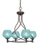 Toltec Lighting - 904-DG-4625 - Four Light Chandelier - Capri - Dark Granite