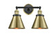 Innovations - 208BP-BABAB-M13-AB - Two Light Bath Vanity - Franklin Restoration - Black Antique Brass