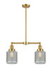 Innovations - 209-SG-G262 - Two Light Island Pendant - Franklin Restoration - Satin Gold