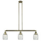Innovations - 213-AB-G302 - Three Light Island Pendant - Franklin Restoration - Antique Brass