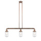 Innovations - 213-AC-G314 - Three Light Island Pendant - Franklin Restoration - Antique Copper