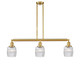 Innovations - 213-SG-G302 - Three Light Island Pendant - Franklin Restoration - Satin Gold