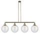 Innovations - 214-AB-G204-12 - Four Light Island Pendant - Franklin Restoration - Antique Brass