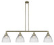 Innovations - 214-AB-G222 - Four Light Island Pendant - Franklin Restoration - Antique Brass
