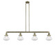 Innovations - 214-AB-G322 - Four Light Island Pendant - Franklin Restoration - Antique Brass