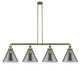 Innovations - 214-AB-G43-L - Four Light Island Pendant - Franklin Restoration - Antique Brass