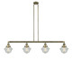 Innovations - 214-AB-G534 - Four Light Island Pendant - Franklin Restoration - Antique Brass