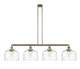 Innovations - 214-AB-G713-L - Four Light Island Pendant - Franklin Restoration - Antique Brass