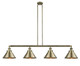 Innovations - 214-AB-M10-AB-LED - LED Island Pendant - Franklin Restoration - Antique Brass