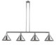 Innovations - 214-PC-M10-PC - Four Light Island Pendant - Franklin Restoration - Polished Chrome
