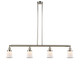 Innovations - 214-PN-G181S - Four Light Island Pendant - Franklin Restoration - Polished Nickel