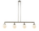 Innovations - 214-PN-G201-6 - Four Light Island Pendant - Franklin Restoration - Polished Nickel