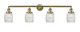 Innovations - 215-AB-G302 - Four Light Bath Vanity - Franklin Restoration - Antique Brass