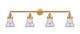 Innovations - 215-SG-G194 - Four Light Bath Vanity - Franklin Restoration - Satin Gold