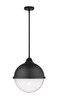 Innovations - 288-1S-BK-HFS-124-BK - One Light Pendant - Nouveau 2 - Matte Black