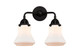 Innovations - 288-2W-BK-G191 - Two Light Bath Vanity - Nouveau 2 - Matte Black