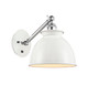 Innovations - 317-1W-WPC-M14-W - One Light Wall Sconce - Ballston - White Polished Chrome