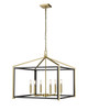 Innovations - 376-6CR-BSB-24 - LED Chandelier - Downtown Urban - Black Satin Brass
