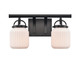 Innovations - 416-2W-BK-G416-6WH - Two Light Bath Vanity - Downtown Urban - Matte Black