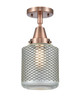 Innovations - 447-1C-AC-G262-LED - LED Flush Mount - Caden - Antique Copper