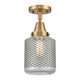 Innovations - 447-1C-BB-G262 - One Light Flush Mount - Caden - Brushed Brass