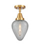 Innovations - 447-1C-SG-G165 - One Light Flush Mount - Caden - Satin Gold