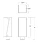 Waterfall One Light Post Mount (1252-MB-CW)