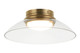 Matteo Lighting - M16401AGCL - LED Flush Mount - Luna - Aged Gold Brass