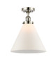manufacturer_finish:Polished Nickel|manufacturer_glass:Cased Matte White Cone 12|light_output:220.00lm|color_temperature:2200K|cri:99